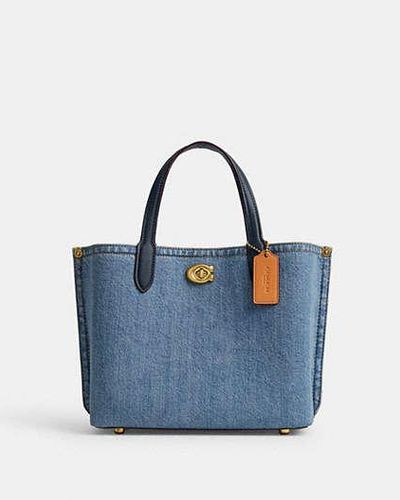 COACH Willow Tote Bag 24 - Blue