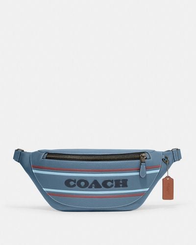 COACH Warren Belt Bag With Coach Stripe - Black