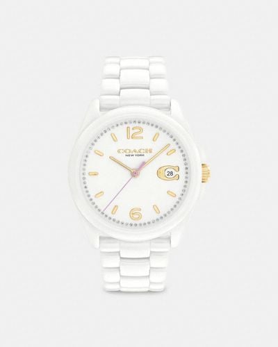 COACH Greyson Armbanduhr, 36 mm - Weiß