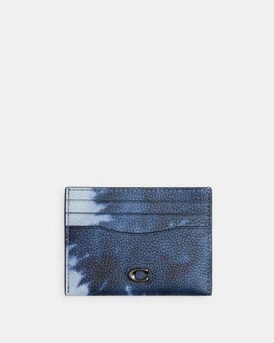 COACH Kartenetui mit Batikprint - Blau