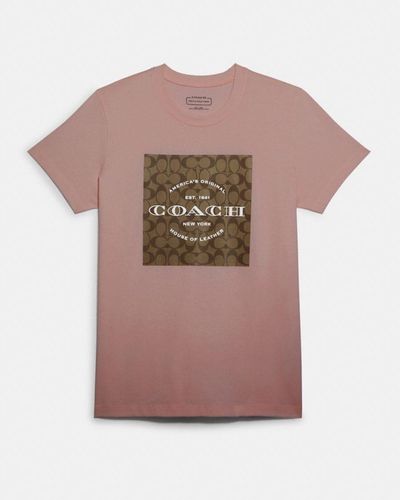 COACH Signature T Shirt - Pink