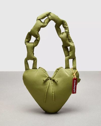 COACH Topia Loop Puffy Heart Bag - Green