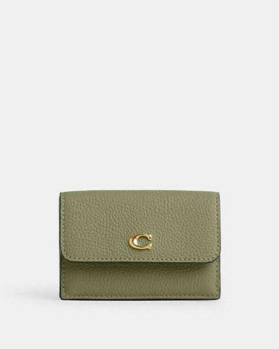 COACH Essential dreifach faltbares Mini-Portemonnaie - Grün