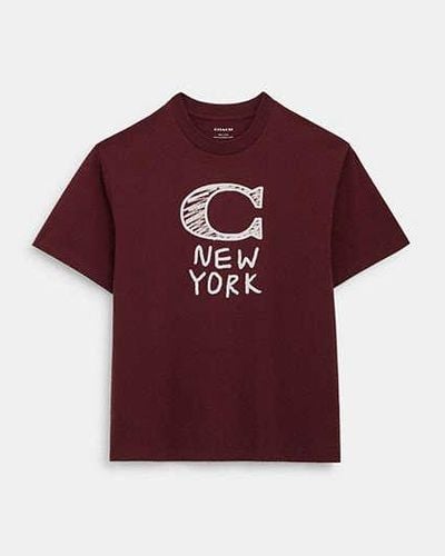 COACH Signature-T-Shirt - Rot