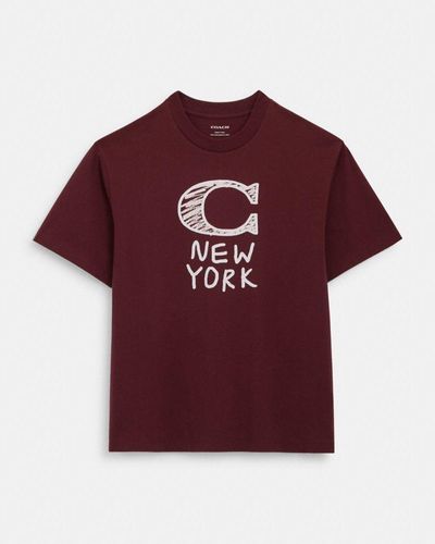 COACH T-shirt Signature - Rouge