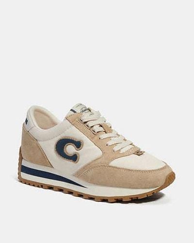 COACH Runner Suede and Shell Trainers - Mehrfarbig