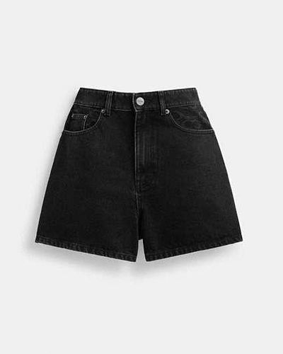 COACH Shorts vaqueros de algodón orgánico - Negro