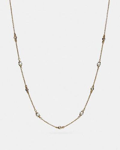 COACH Classic Pearl Necklace - Multicolour