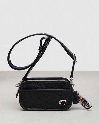 COACH Crossbody Convertible Belt Bag In Topia Leather - Black
