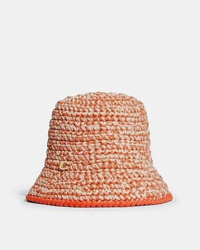 COACH Crochet Bucket Hat - Black