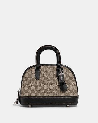 COACH Bolso Revel 24 en tejido jacquard de firma - Negro