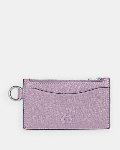 COACH Zip Card Case - Purple