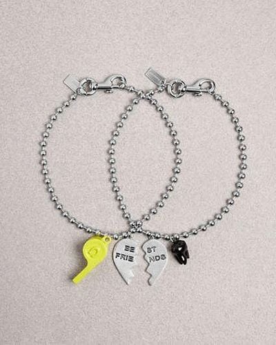COACH Best Friends Charm Necklace Set - Black