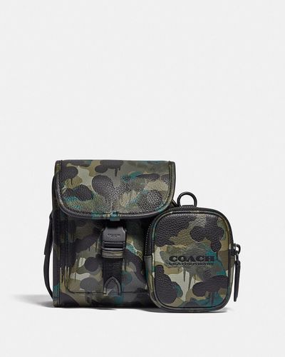 COACH South Crossbody With Hybrid Pouch With Camo Print - Multicolour