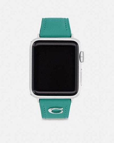 COACH Apple Watch® Strap, Size Wmn | Leather - Green