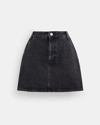 COACH Denim Skirt - Black