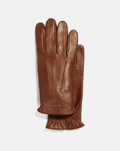 COACH Handschuhe aus funktionellem Nappaleder - Braun