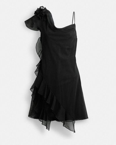 COACH Mini robe en tulle - Noir
