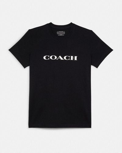 COACH T-shirt Essential en coton biologique - Noir