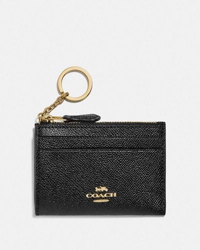 COACH Étui pour pièce d'identité Mini Skinny - Noir