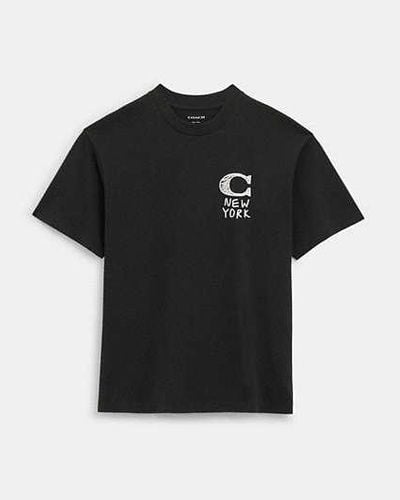 COACH New York T-Shirt - Schwarz