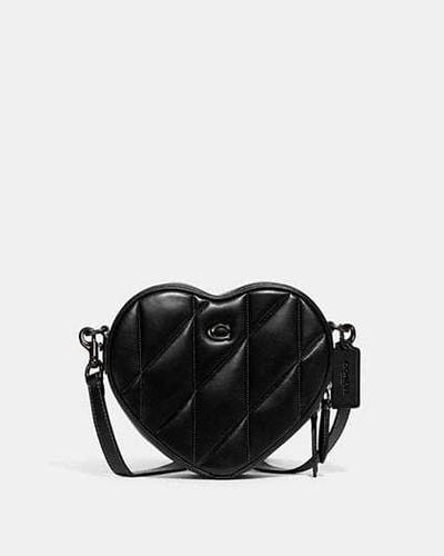 COACH Heart-shaped Leather Cross-body Bag - Black