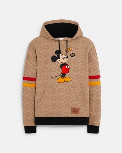 COACH Sudadera con capucha de firma de Disney de Mickey Mouse en algodón orgánico - Multicolor