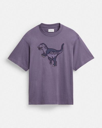 COACH T-shirt Rexy en coton biologique - Violet