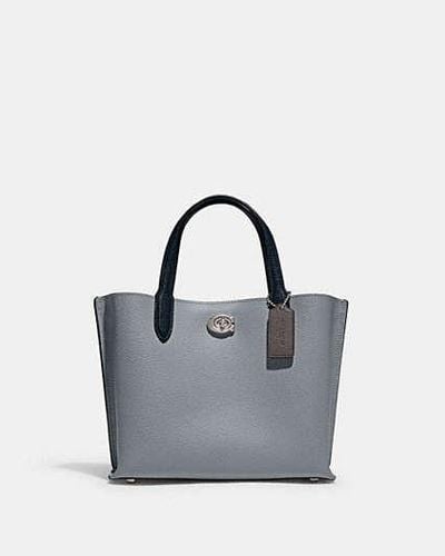 COACH Willow Tote 24 In Colorblock - Grey