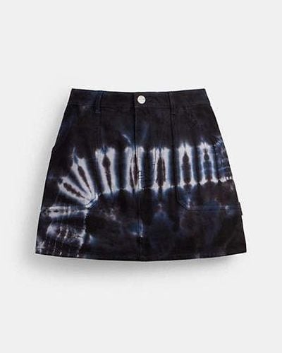 COACH Tie Dye Painter Skirt In Organic Cotton - Black
