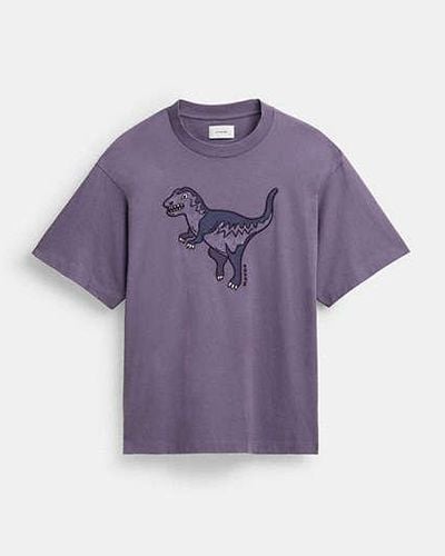COACH Rexy T-Shirt aus Biobaumwolle - Lila
