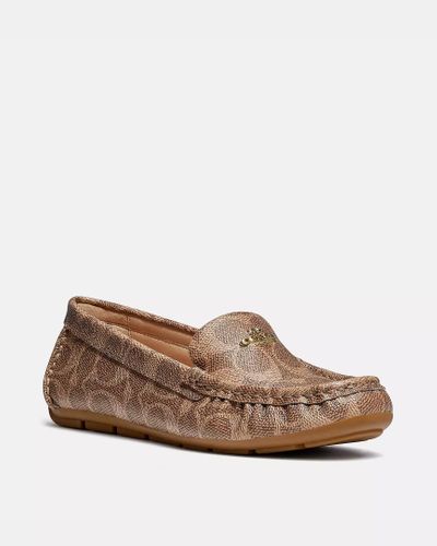 COACH Flats Marley Driver In Signature Canvas - Brown