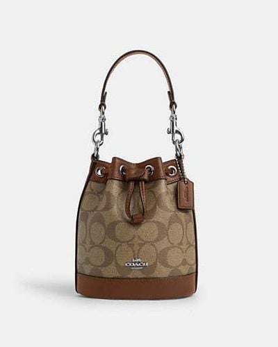 COACH Mini Bucket Bag - Brown | Pvc - Black