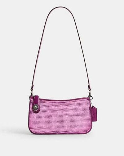 COACH Penn Shoulder Bag With Sequins - Pink
