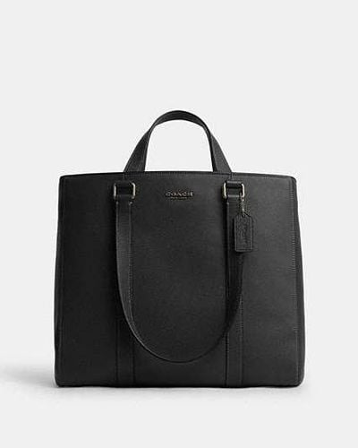 COACH Hudson Double Handle Tote Bag - Black