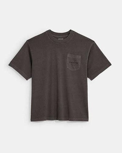 COACH Camiseta con bolsillo - Negro
