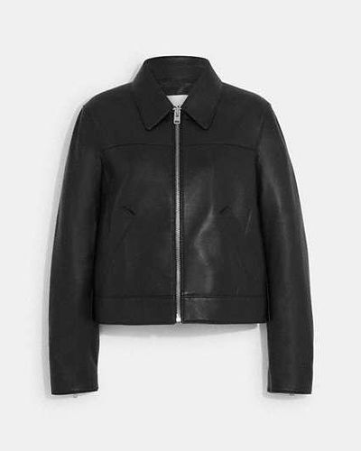 COACH Leather Jacket - Black