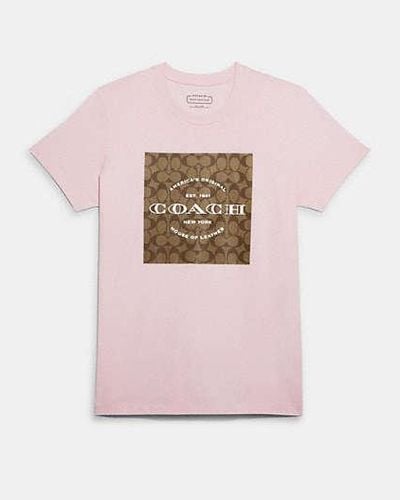 COACH Signature T Shirt - Pink