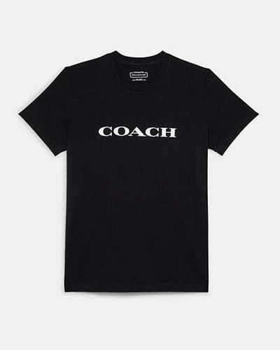 COACH Camiseta básica de algodón orgánico - Negro