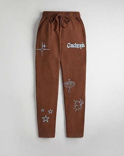 COACH Graphic jogger Trousers In 93 Recycled Cotton - Brown
