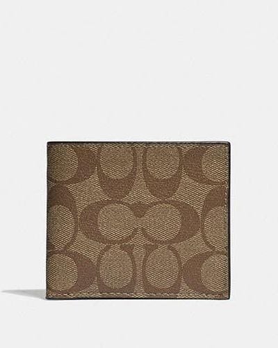 COACH Id Billfold Wallet In Signature Canvas - White