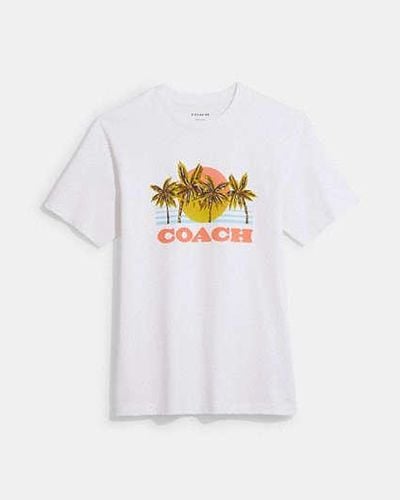 COACH Hawaiian Graphic T-shirt - Black