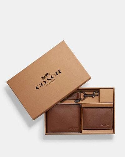COACH Boxed 3 In 1 Wallet Gift Set - Black
