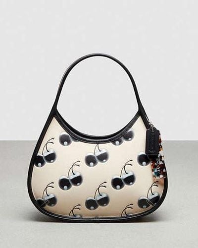 COACH Ergo Bag In Topia Leather With Cherry Print - Multicolour