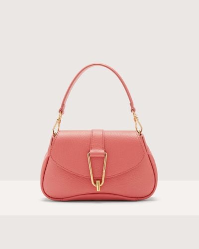 Coccinelle Grained Leather Handbag Himma Small - Pink