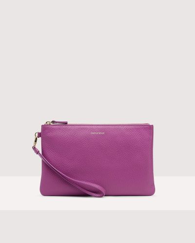 Coccinelle Grained Leather Pouch New Best Soft Medium - Purple