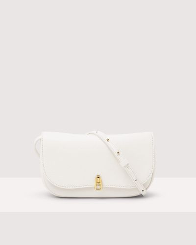 Coccinelle Grained Leather Minibag Magie - White