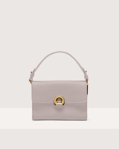 Coccinelle Grained Leather Handbag Binxie Small - Grey
