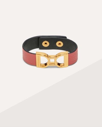 Coccinelle Armband aus genarbtem Leder Arlettis Ribbon - Mehrfarbig