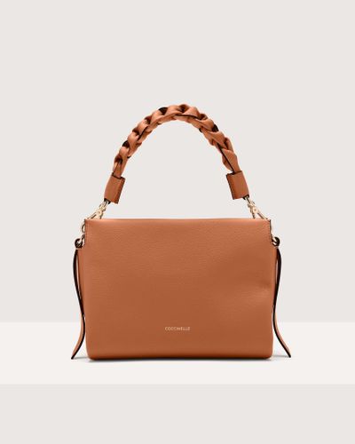 Coccinelle Borsa a mano in Pelle Double Boheme Small - Marrone